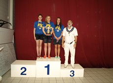 Event 34 winners of the 4x50m Girls freestyle relay