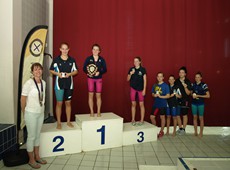 Event 27 - Girls 100m Backstroke Finalists