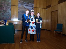 Junior Girls (joint winners) - Millie Andrews (PLSA) and Alice Chapman (Dinnaton)